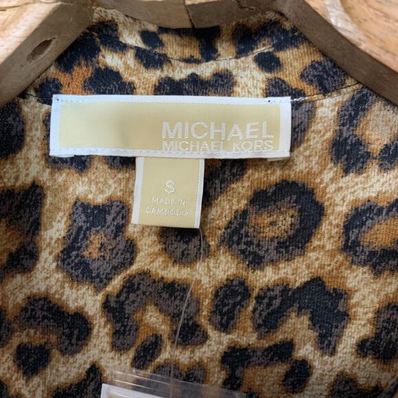 Michael Michael Kors Cheetah Leopard Print Sleeveless Swing Top NWT Sz Small - Picture 6 of 6